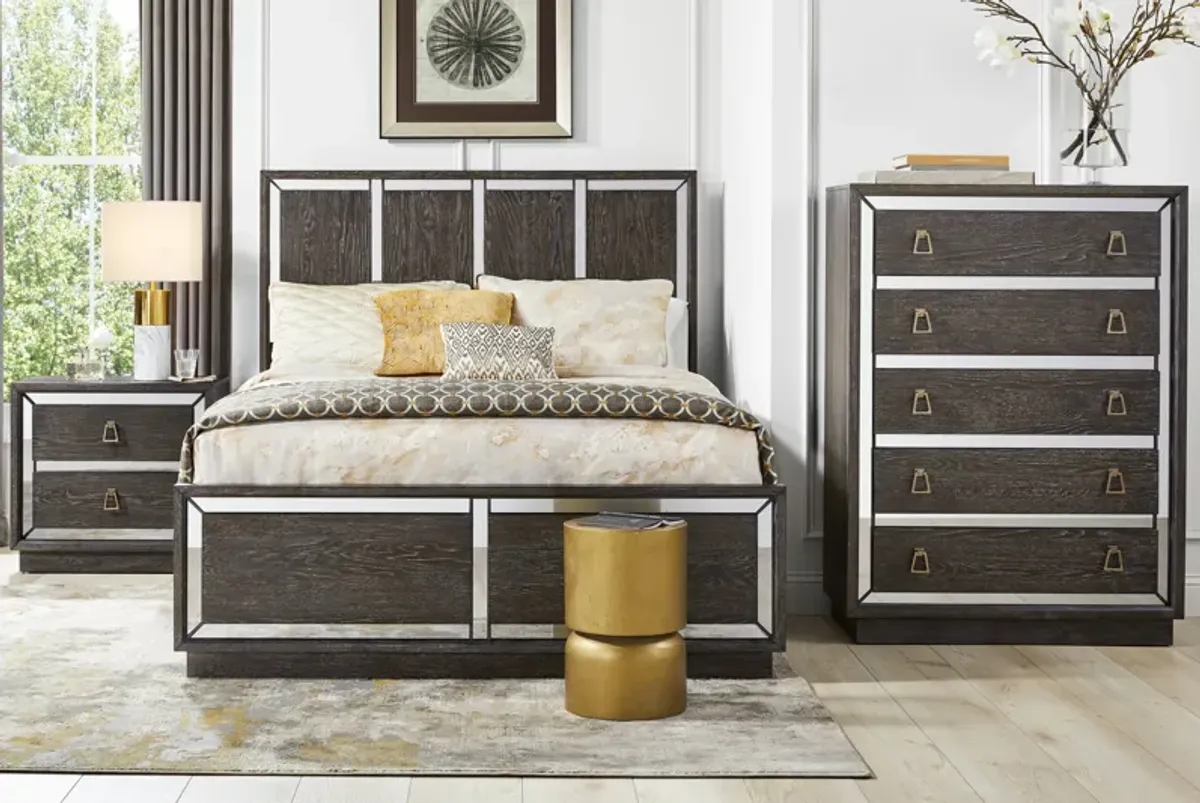 Savoy Creek Ash Gray 5 Pc King Panel Bedroom