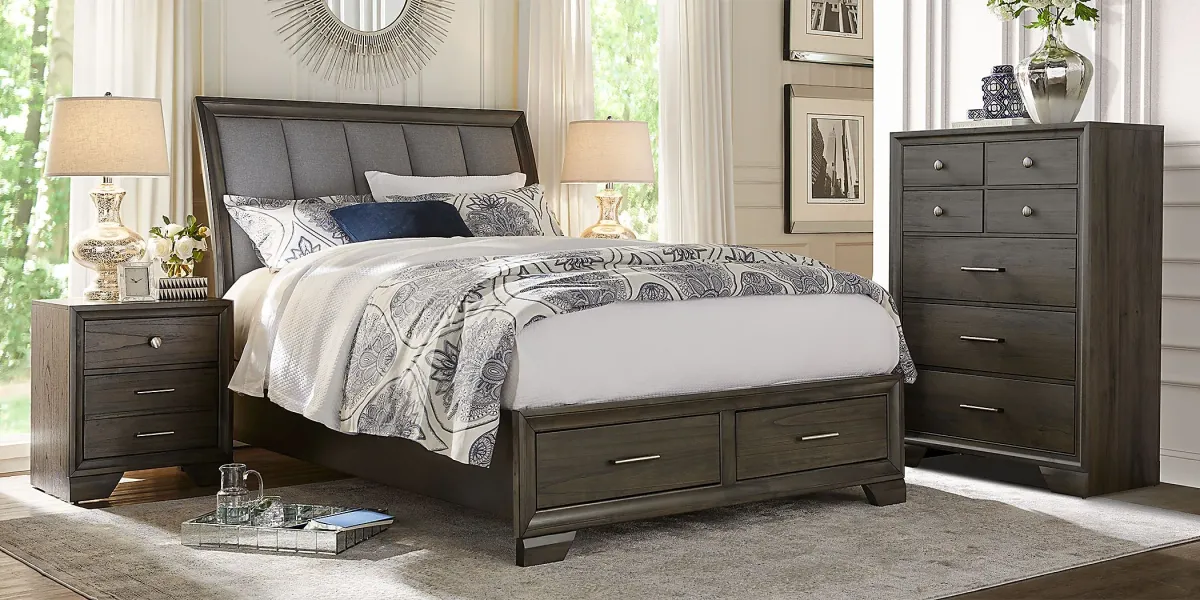 Beckwood Gray 5 Pc Queen Storage Bedroom