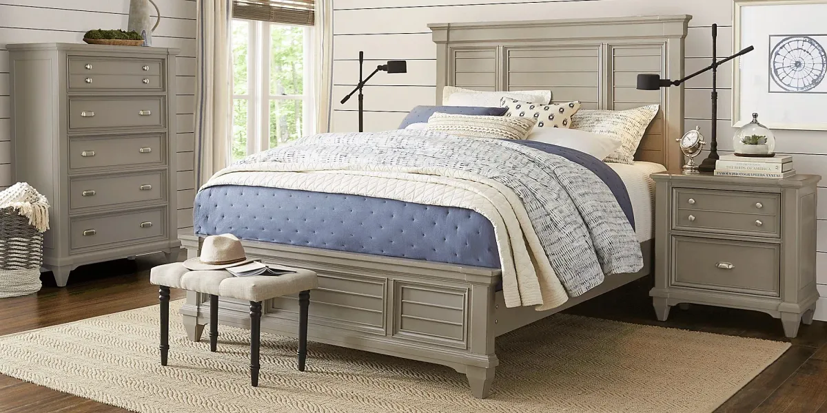 Hilton Head Gray 5 Pc Queen Panel Bedroom