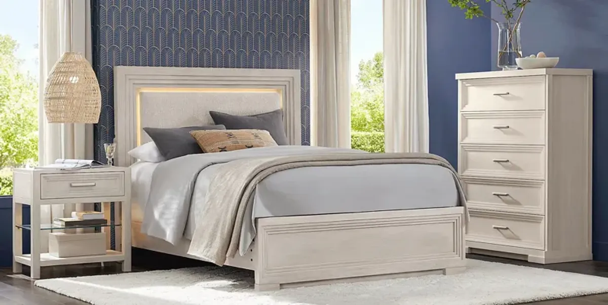 Royal Park Ivory 5 Pc King Panel Bedroom