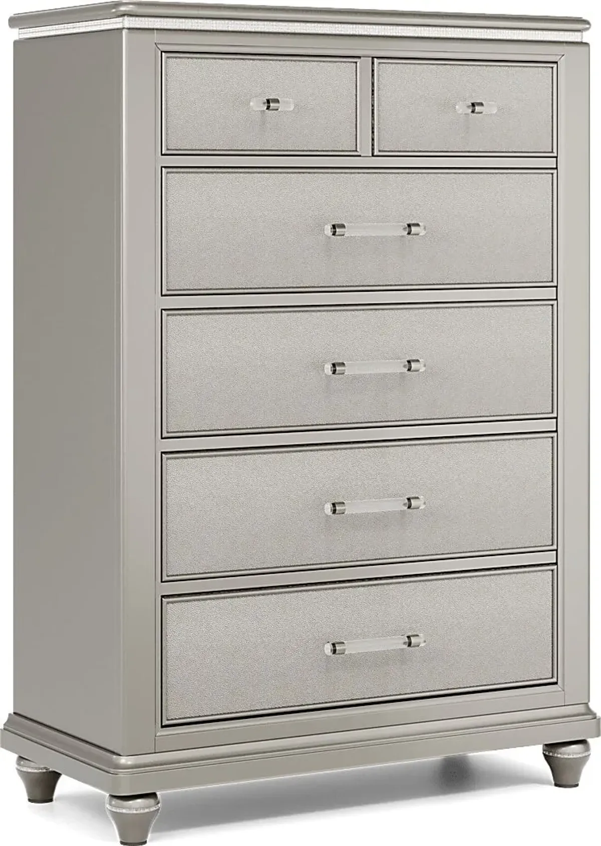 Starlet Lane Small Spaces Silver 5 Pc King Bedroom