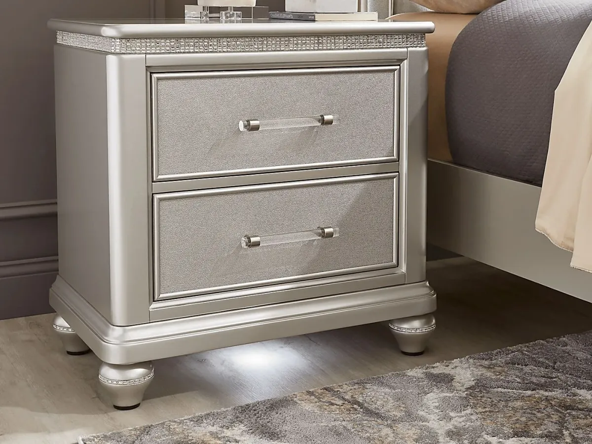 Starlet Lane Small Spaces Silver 5 Pc King Bedroom