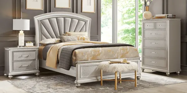 Starlet Lane Small Spaces Silver 5 Pc King Bedroom