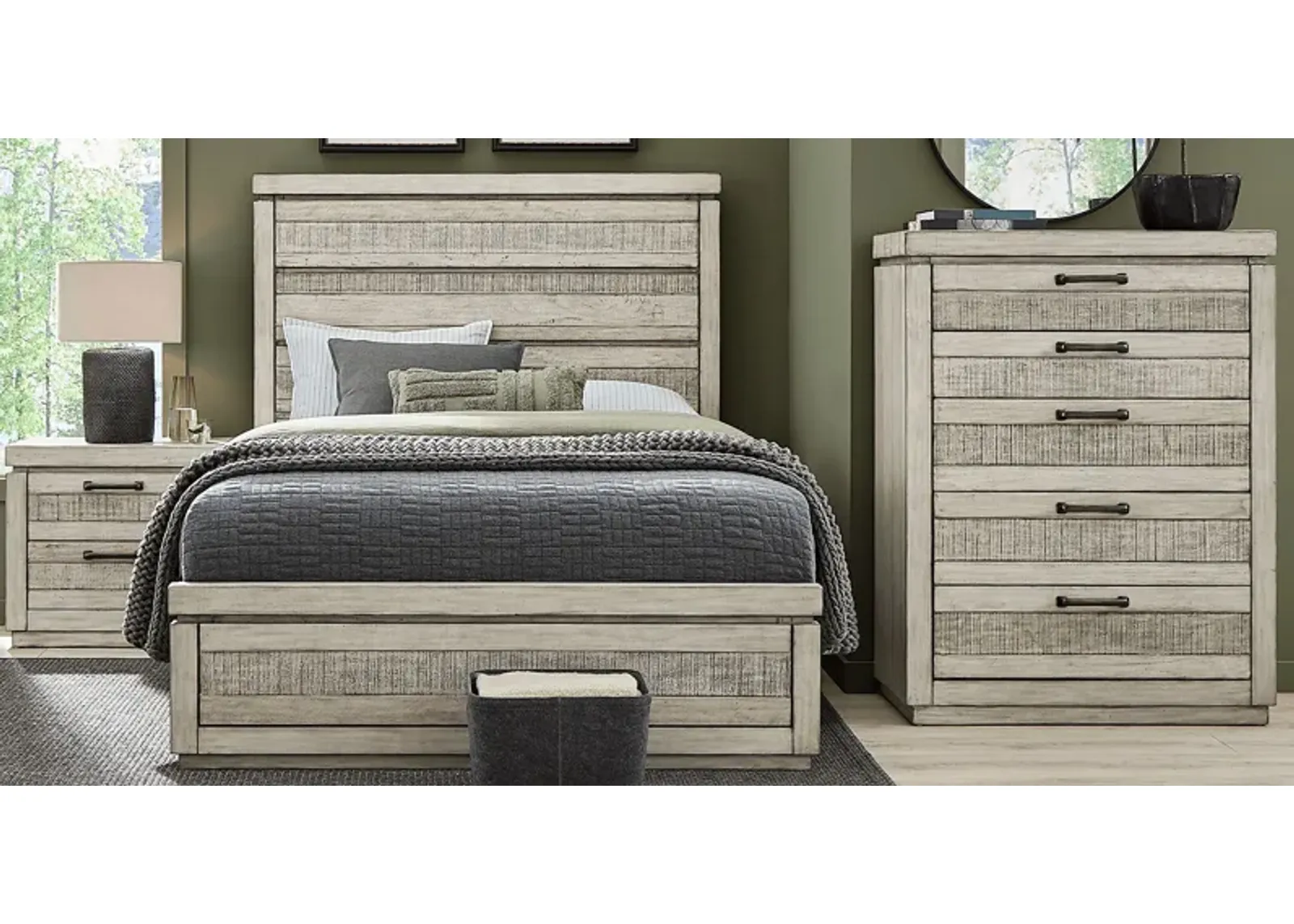 Westover Hills Gray 5 Pc King Panel Bedroom