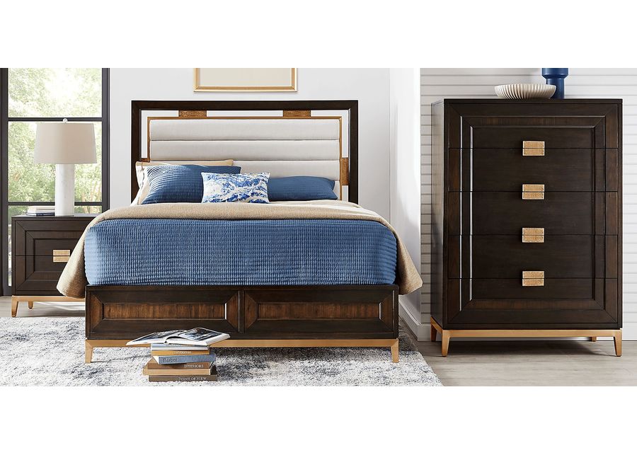 Lavo Brown Cherry 5 Pc King Bedroom