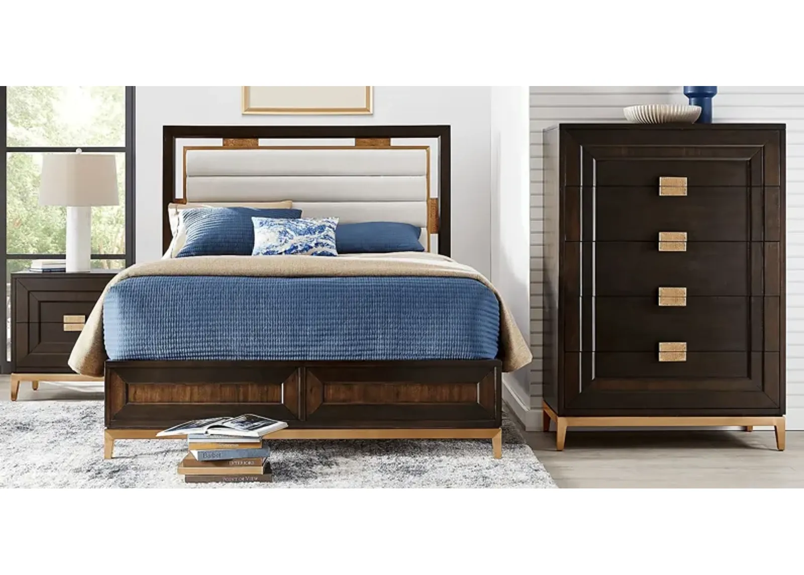 Lavo Brown Cherry 5 Pc King Bedroom