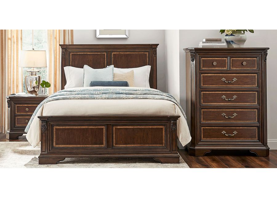 Fuller Brown Cherry 5 Pc King Panel Bedroom