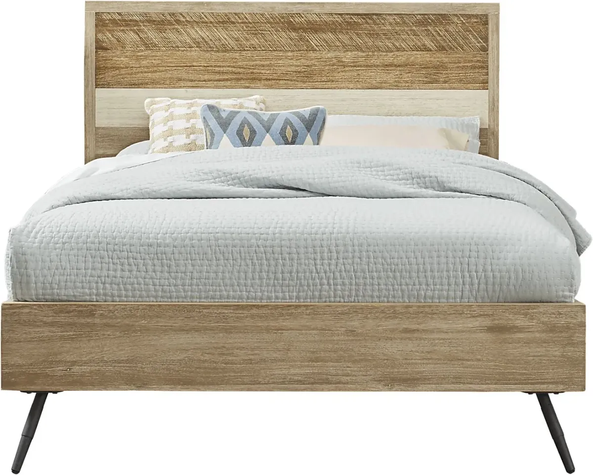 Midtown Loft Natural 5 Pc Queen Panel Bedroom