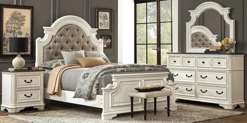 Marien Park White 5 Pc Queen Upholstered Bedroom