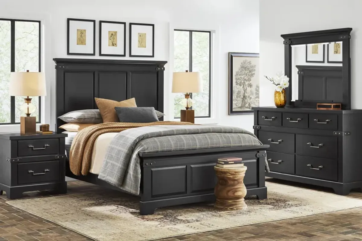 Fairhaven Black 5 Pc Queen Panel Bedroom
