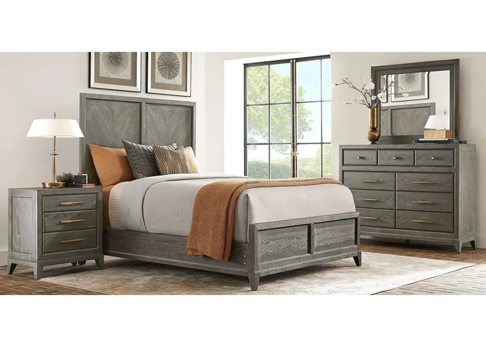 Kailey Park Charcoal 5 Pc Queen Panel Bedroom