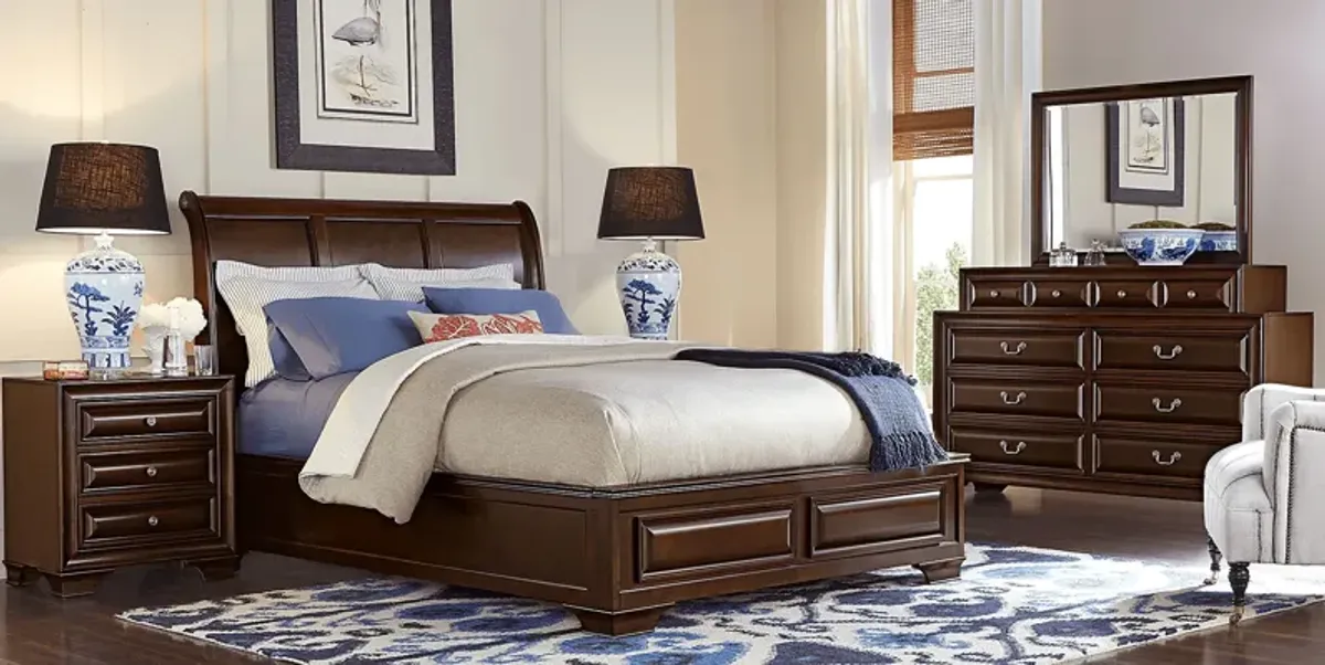 Mill Valley II Cherry 5 Pc Queen Sleigh Bedroom