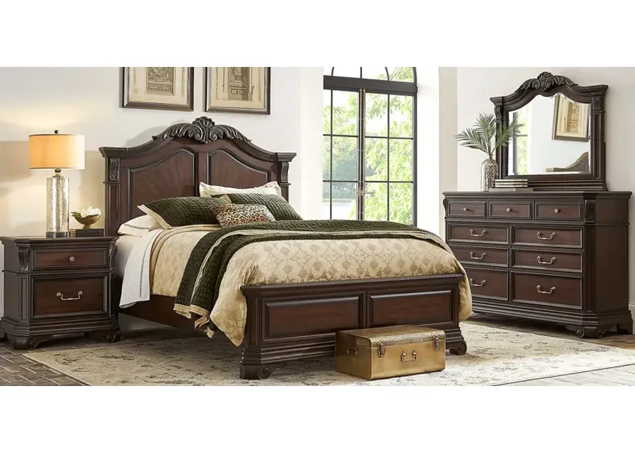 Oakmont Brown Cherry 5 Pc Queen Bedroom