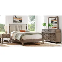 Jetty Beach Gray 5 Pc Queen Upholstered Bedroom