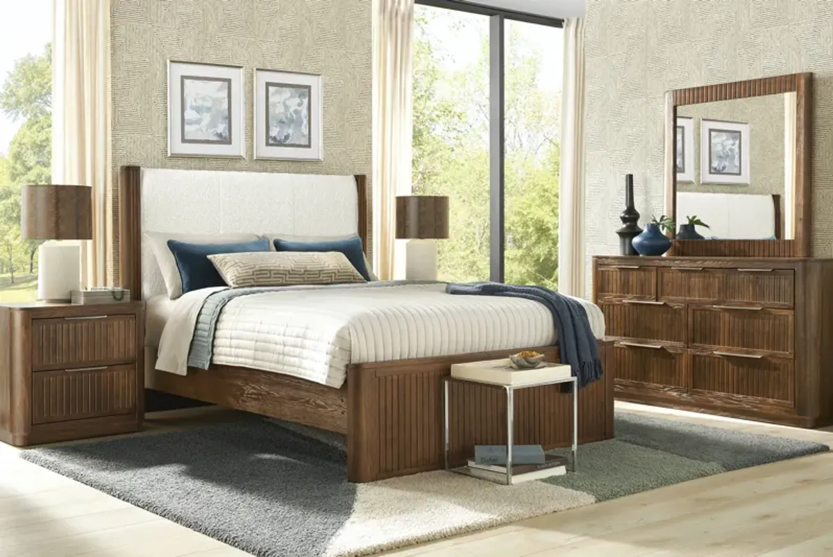 Glenfair Tobacco 5 Pc Queen Upholstered Bedroom