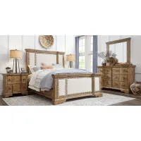 Canyon City Camel 5 Pc Queen Upholstered Bedroom