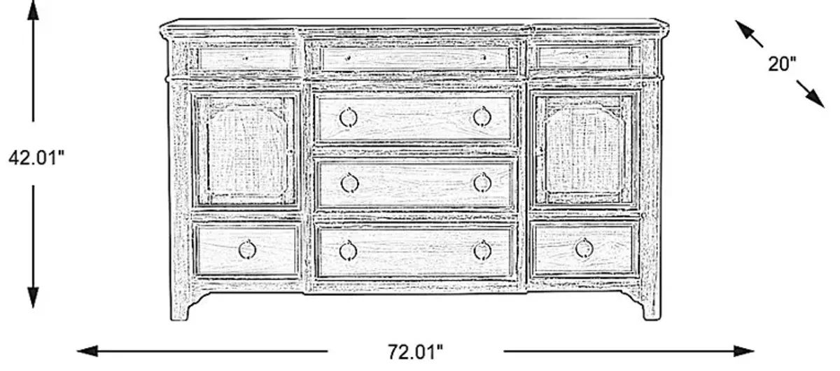 Chandler Hills Brown Dresser