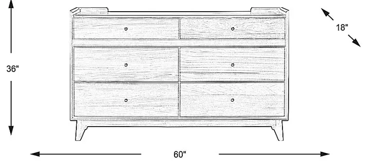 Broxbern Walnut Dresser