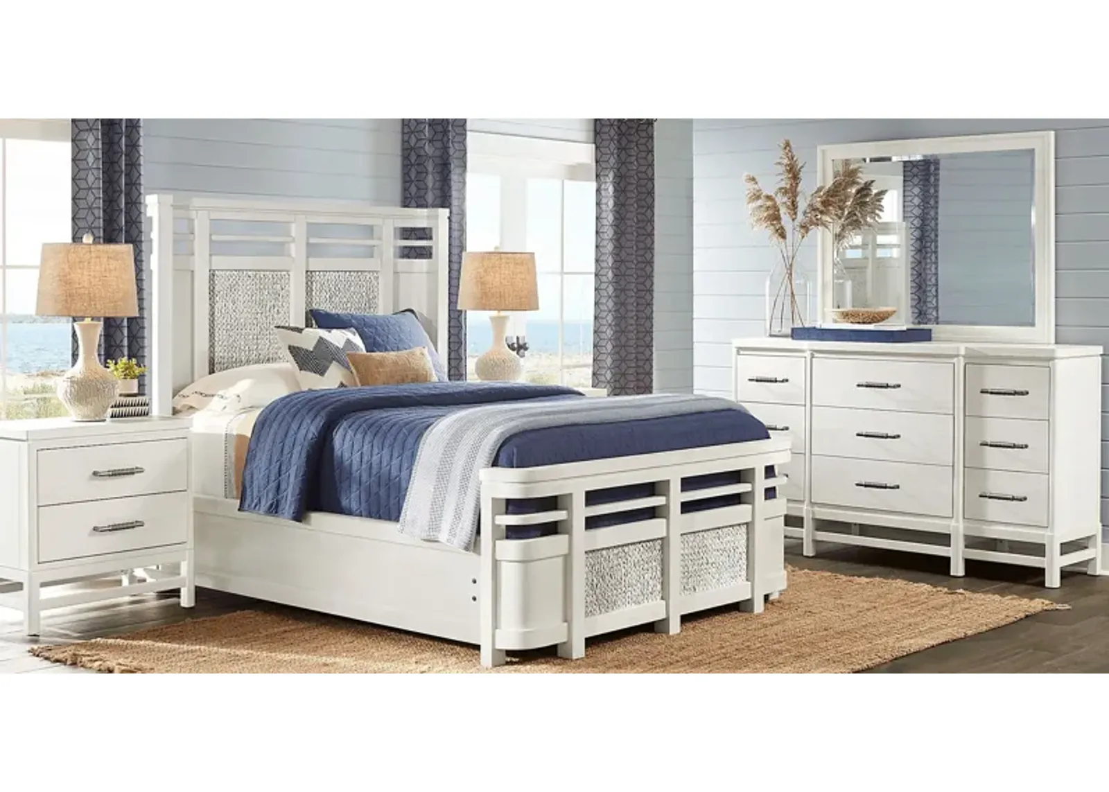 Golden Isles White 5 Pc Queen Panel Bedroom