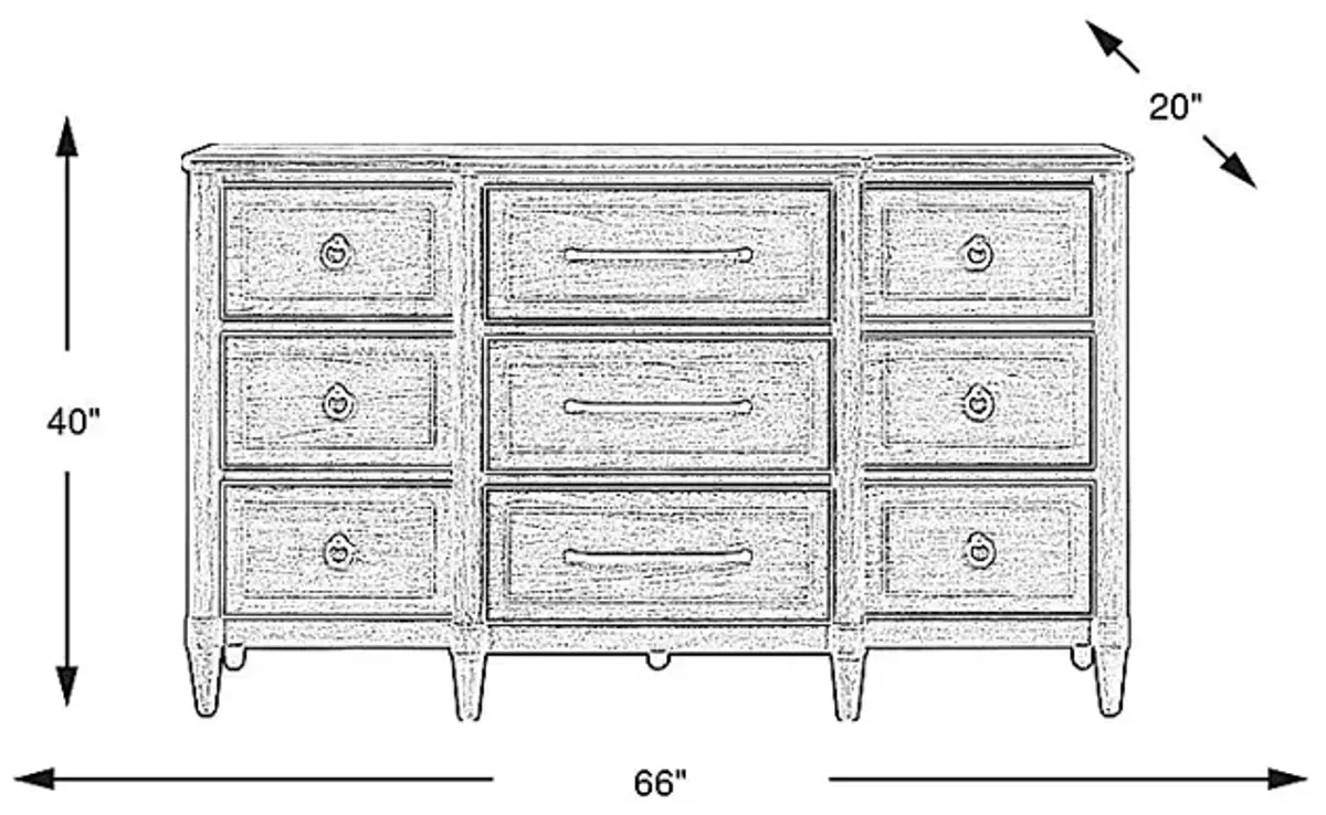 Oakwood Terrace Tan Dresser