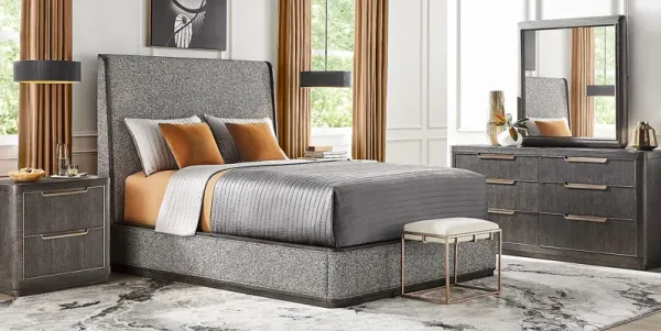 Preston Heights Gray 5 Pc Queen Upholstered Bedroom