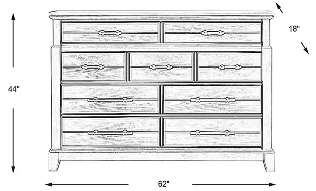 Montana Ridge White Dresser