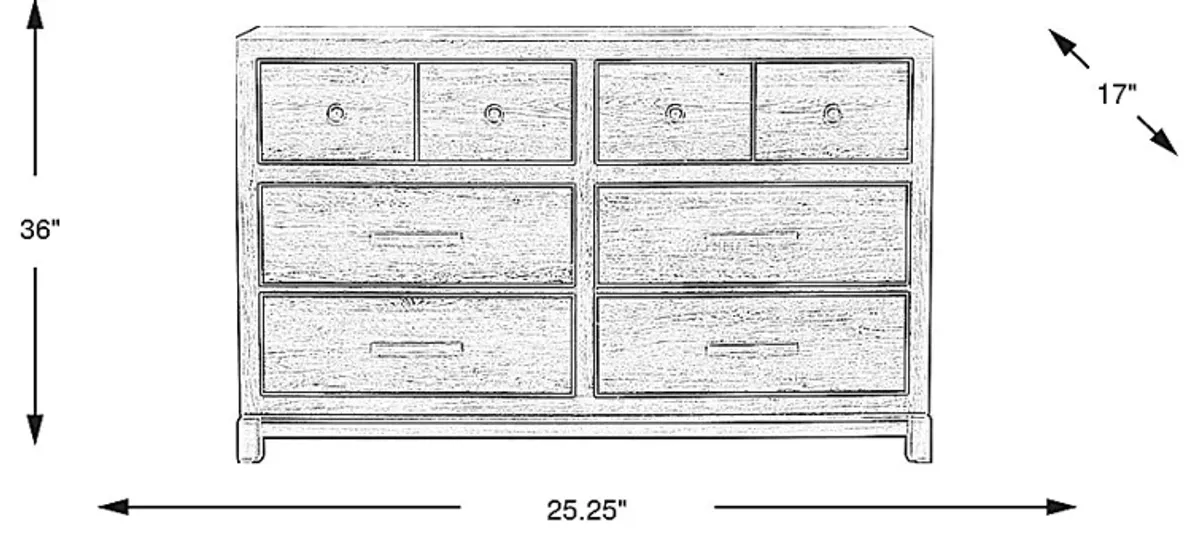 Maxton Place Gray Dresser