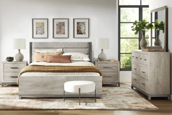 Maxton Place Gray 5 Pc Queen Bedroom