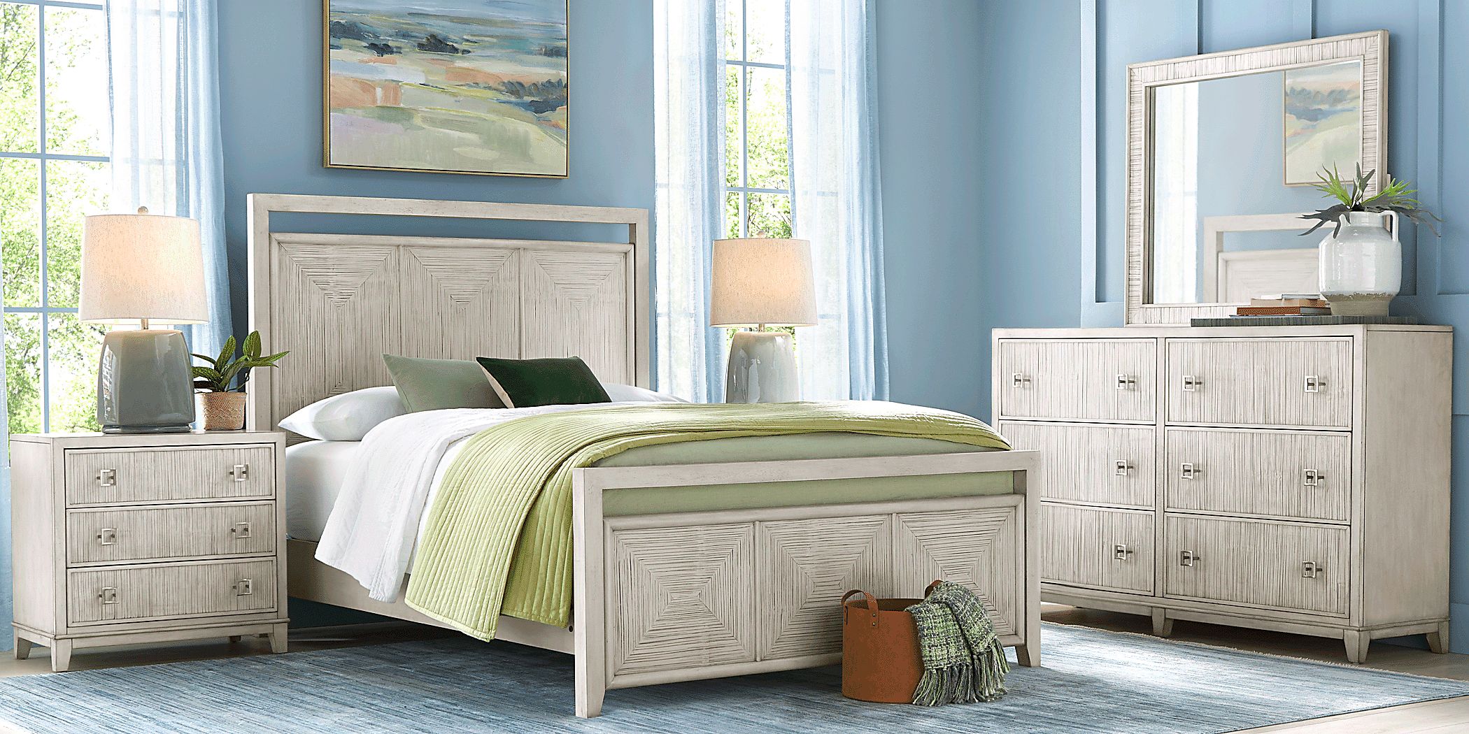 Banbury Landing Oyster 5 Pc Queen Panel Bedroom