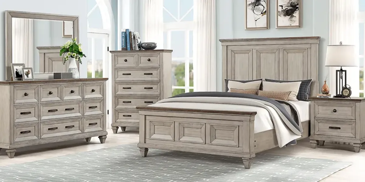 Bridgewood Cream 5 Pc Queen Panel Bedroom