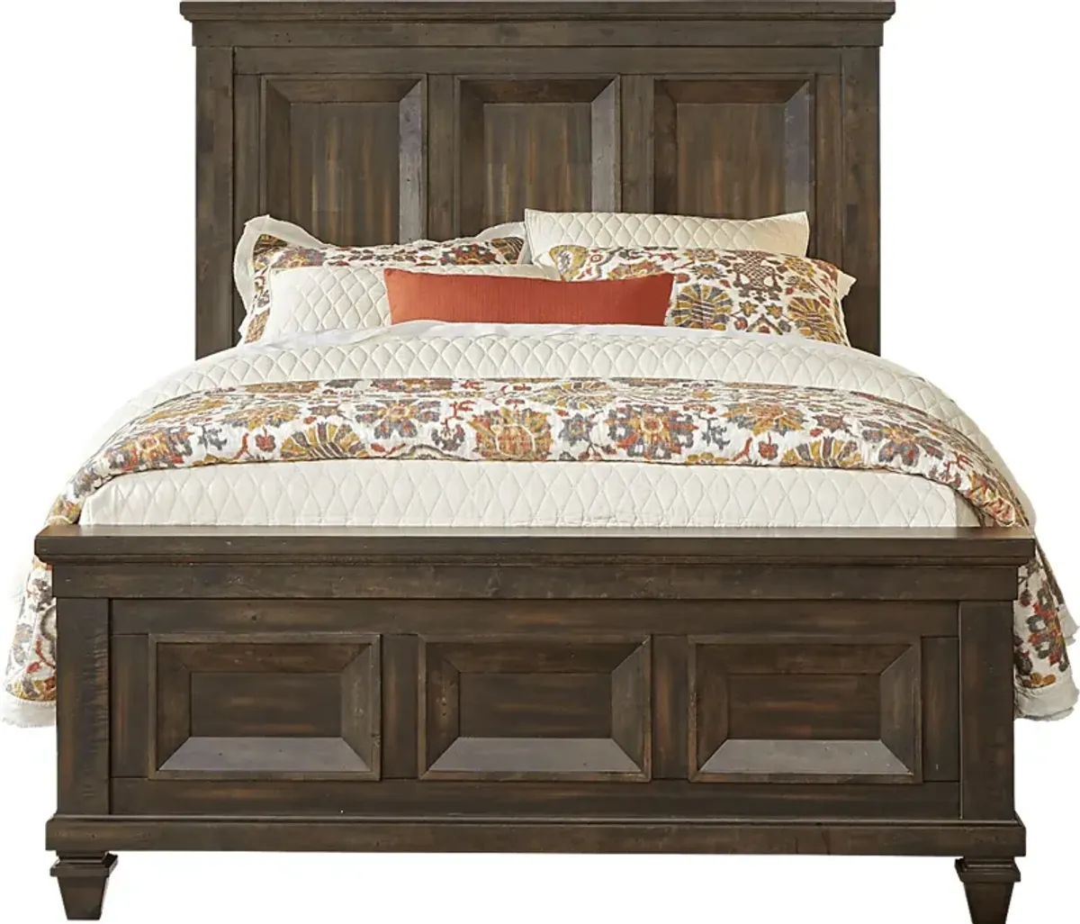 Bridgewood Walnut 5 Pc Queen Panel Bedroom