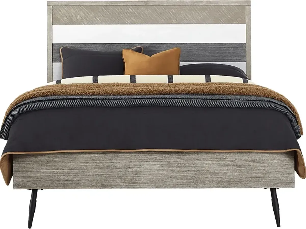 Midtown Loft Gray 5 Pc Queen Panel Bedroom