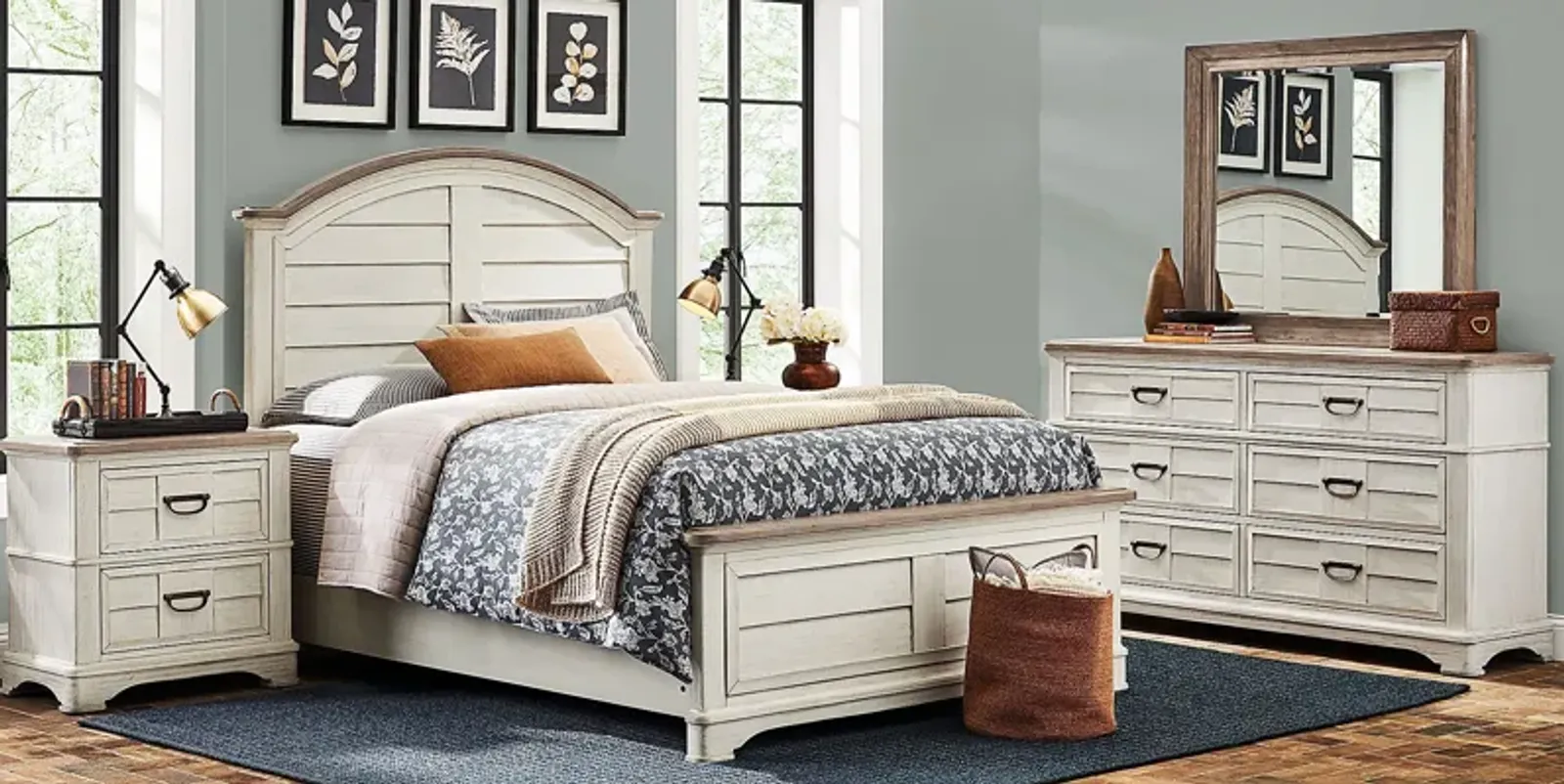 Edisto Bay White 5 Pc Queen Panel Bedroom