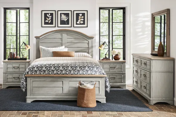 Edisto Bay Gray 5 Pc Queen Panel Bedroom