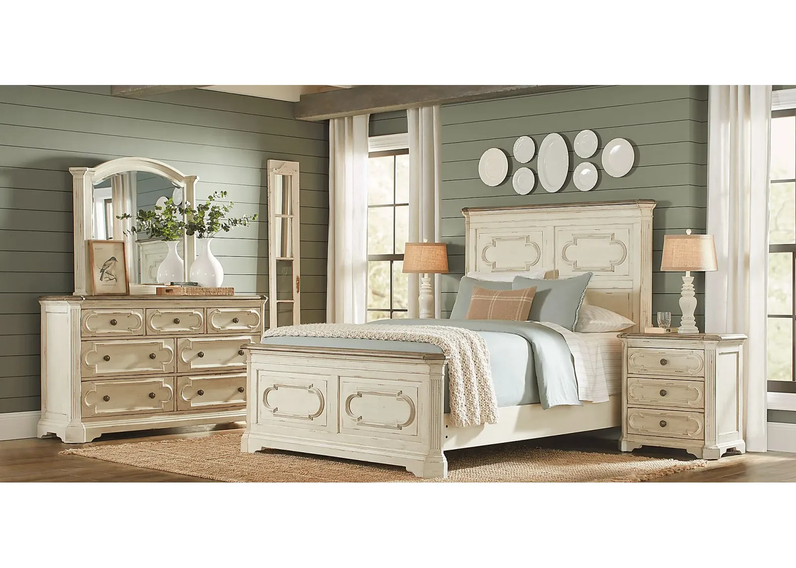 Lindenwood White 5 Pc Queen Panel Bedroom