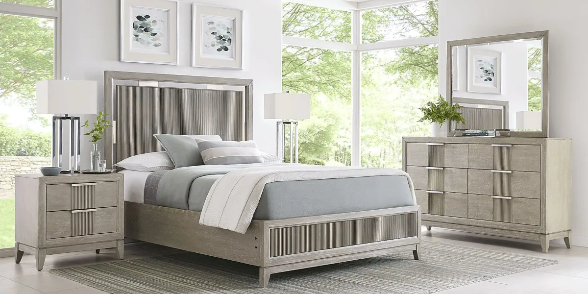 Bellante Gray 5 Pc Queen Panel Bedroom