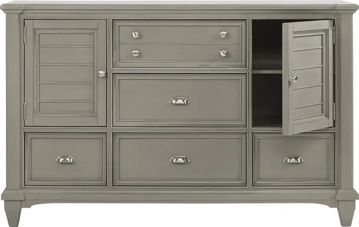 Hilton Head Gray 5 Pc Queen Panel Bedroom