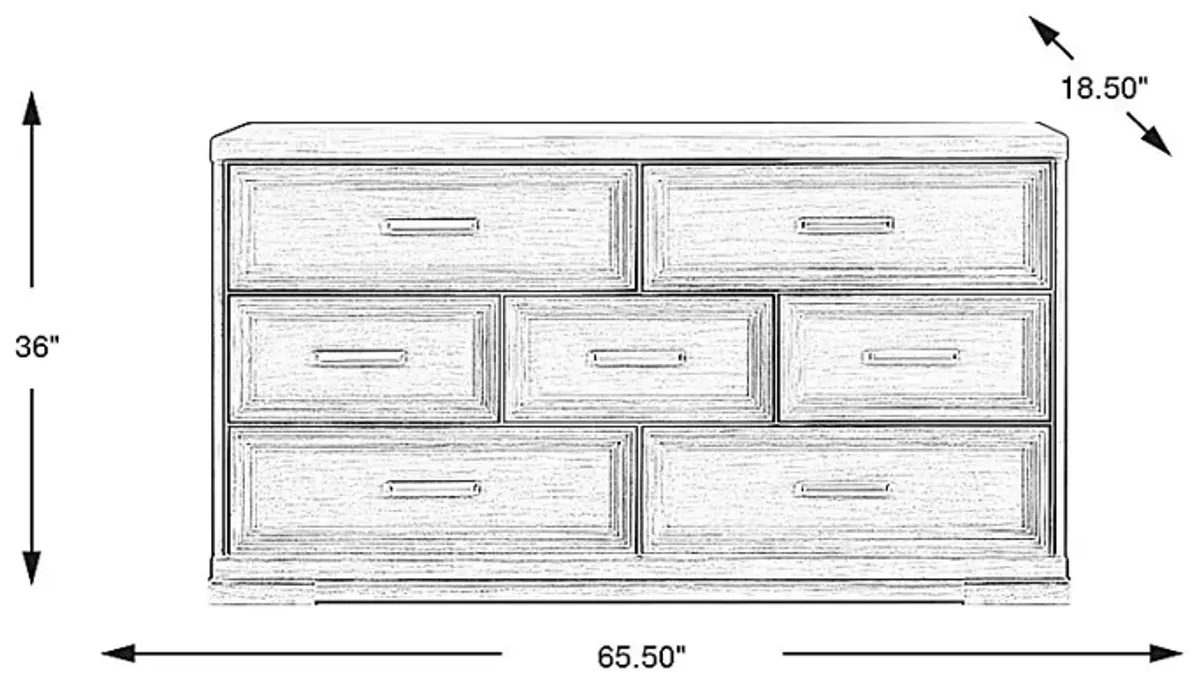 Royal Park Ivory Dresser