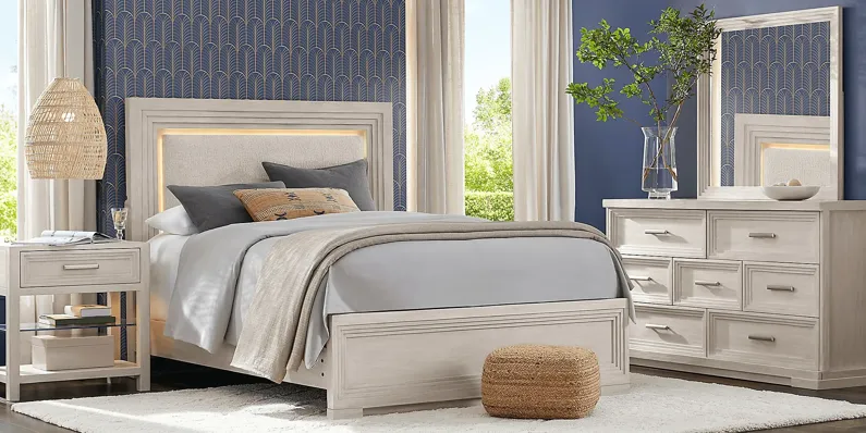 Royal Park Ivory 5 Pc Queen Panel Bedroom