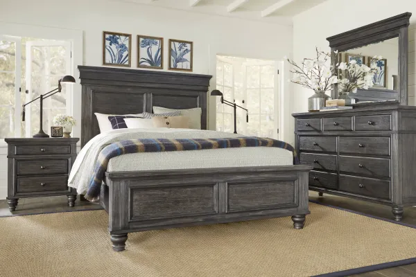 Lake Town Gray 5 Pc Queen Panel Bedroom