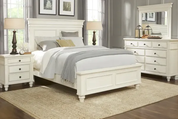 Lake Town Off-White 5 Pc Queen Panel Bedroom