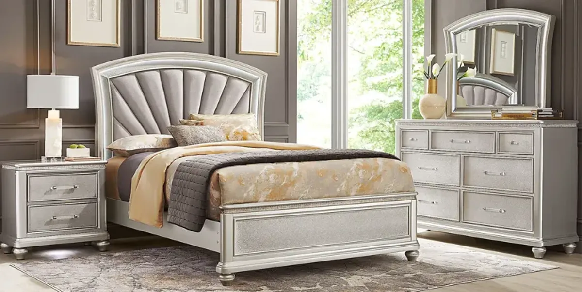 Starlet Lane Silver 5 Pc Queen Bedroom