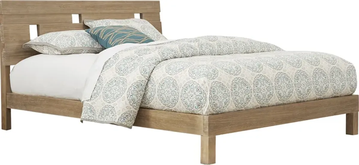 Gardenia Pecan 5 Pc Queen Platform Bedroom