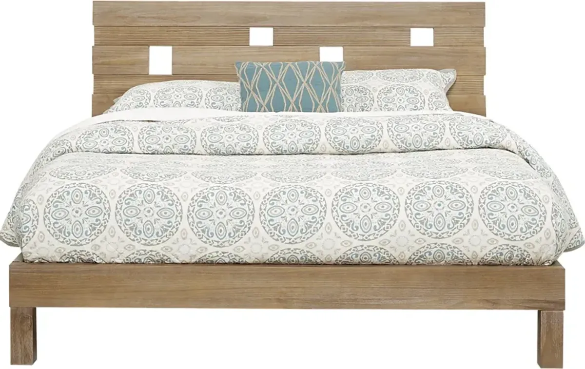 Gardenia Pecan 5 Pc Queen Platform Bedroom