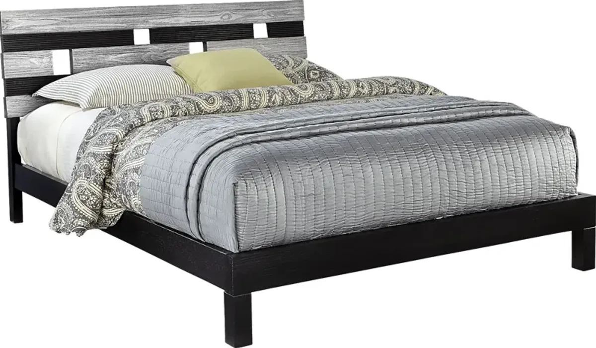 Gardenia Silver 5 Pc Queen Platform Bedroom