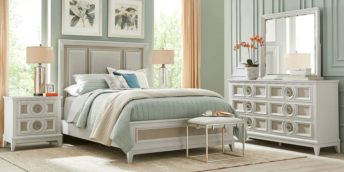 Gianna Lane Ivory 5 Pc Queen Panel Bedroom