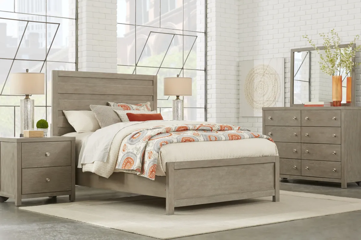 Barringer Place Gray 5 Pc Queen Panel Bedroom