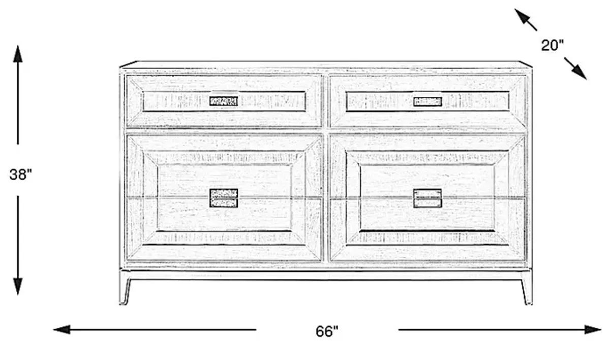 Lavo Brown Cherry Dresser