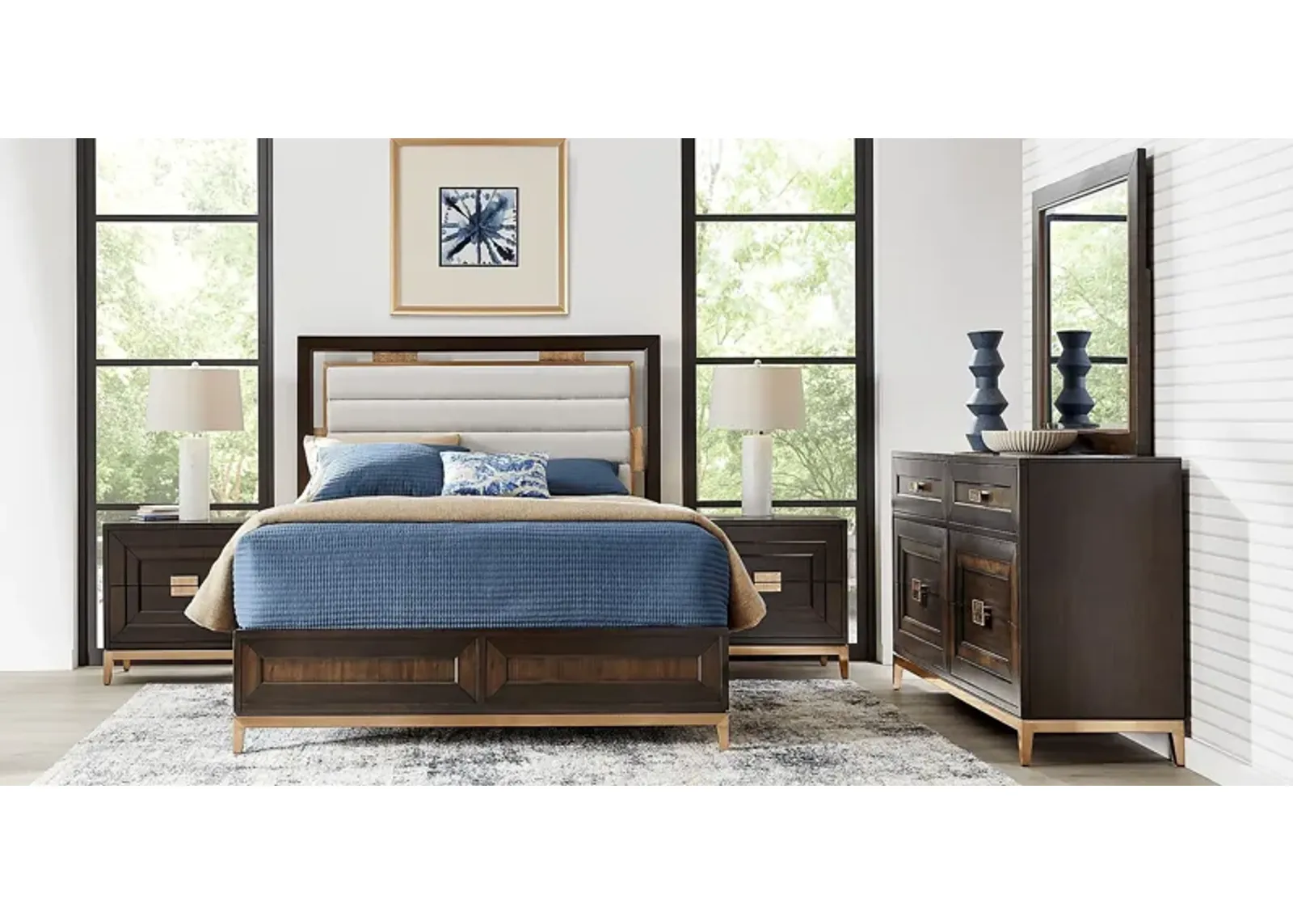 Lavo Brown Cherry 5 Pc Queen Bedroom