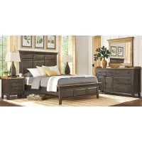 Lake View Brown 5 Pc Queen Bedroom